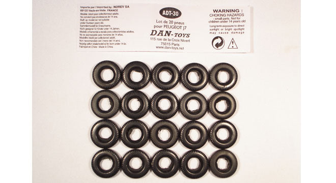 20 Pneus Noirs pour Peugeot J7