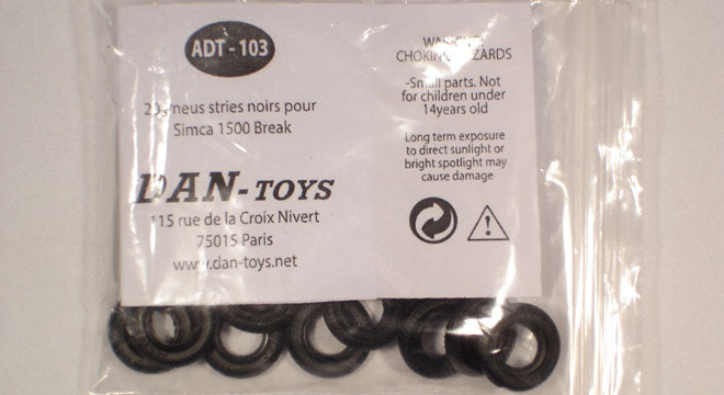 20 Pneus Striés Noirs Dunlop pour Simca 1500 Break