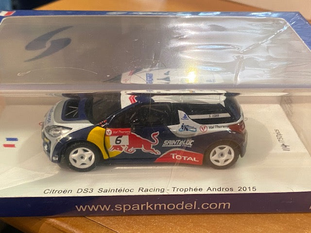 Citroën DS3 Sainteloc Racing #6 Trophée Andros 2015 Sébastein Loeb (Ed.Lim. 750 Ex.)   ( un seul exemplaire en boite d'origine sous cellophane )