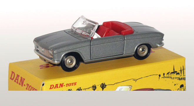 Peugeot 204 Cabriolet Gris Métal (Portes et capot ouvrants, dossier des sièges basculant)