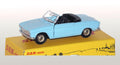 Peugeot 204 Cabriolet Bleu Ciel (Portes et capot ouvrants, dossier des sièges basculant)