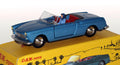 Peugeot 404 Cabriolet Bleu Métal avec Conductrice (Portes et capot ouvrants, dossier des sièges basculant)