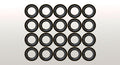 20 Pneus Striés Noirs pour Peugeot 504 Cabriolet