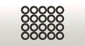 20 Pneus Noirs pour Jaguar XK120 Coupé