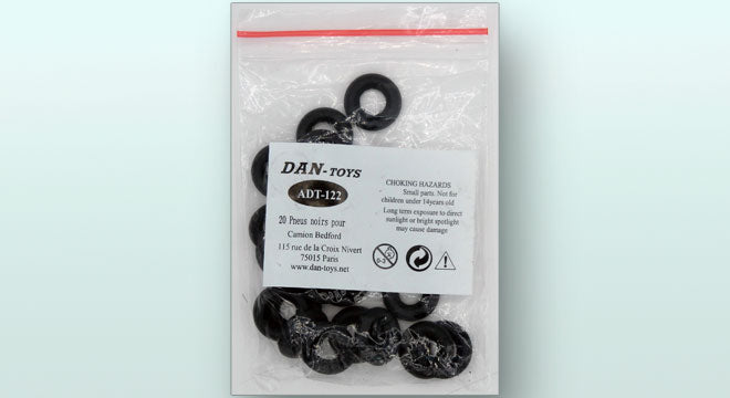 20 Pneus Noirs pour Camion Bedford (Tracteur)