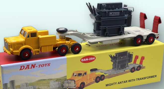 Mighty Antar avec Semi-Remorque Porte Transformateur Jaune / Gris