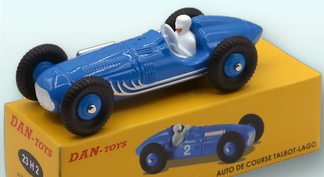 Auto de Course Talbot-Lago #2 Bleu Foncé