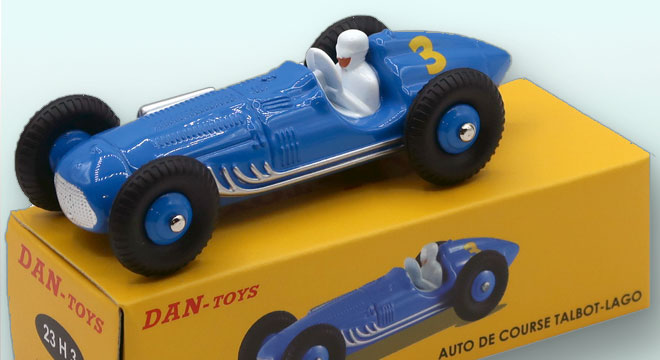 Auto de Course Talbot-Lago #3 Bleu Foncé