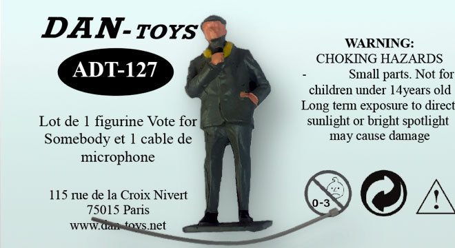 Figurine 'Vote for Somebody' + Câble de Microphone