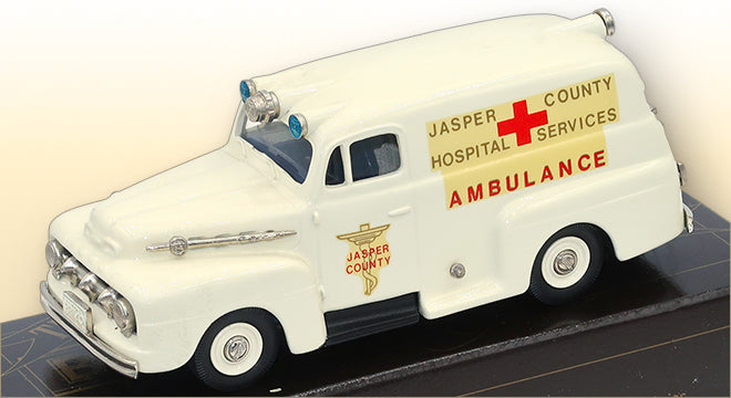Ford F1 Ambulance 1952 Jasper County ( un seul exemplaire neuf boite d'origine )