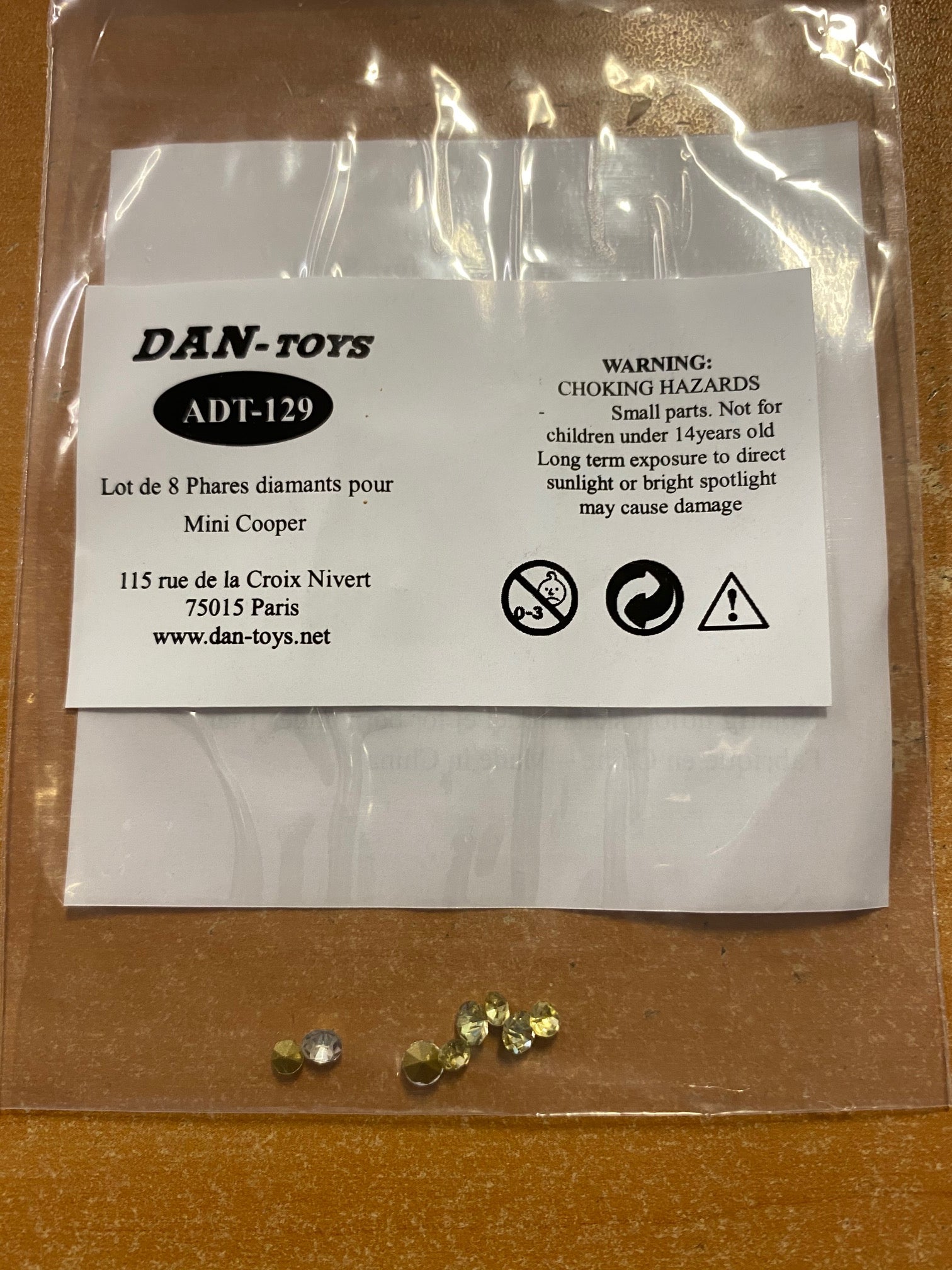 Lot de 8 Phares diamants pour Mini Cooper