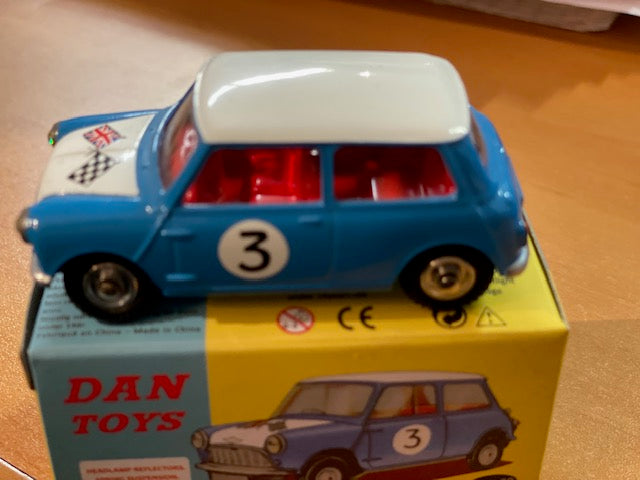 Morris Mini Cooper Competition #3 Bleu / Toit et Capot Blanc