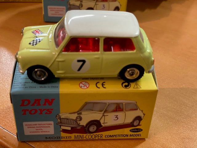 Morris Mini Cooper Competition #7 Jaune / Toit Blanc