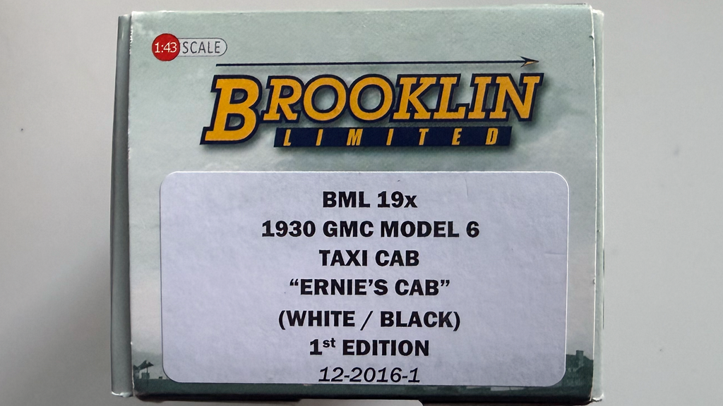 GMC Model 6 Taxi Cab 1930 Gris/Noir (1er édition) Ref BML19x