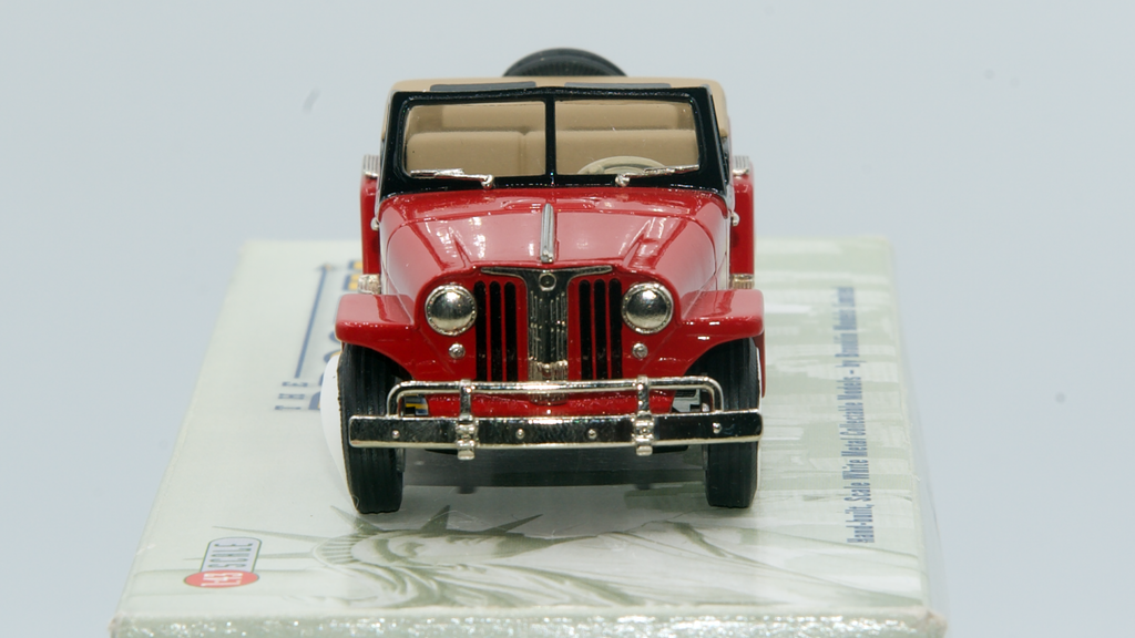 Willys Overland Jeepster - Roadster 1948 Rouge/Noir Ref BRK161