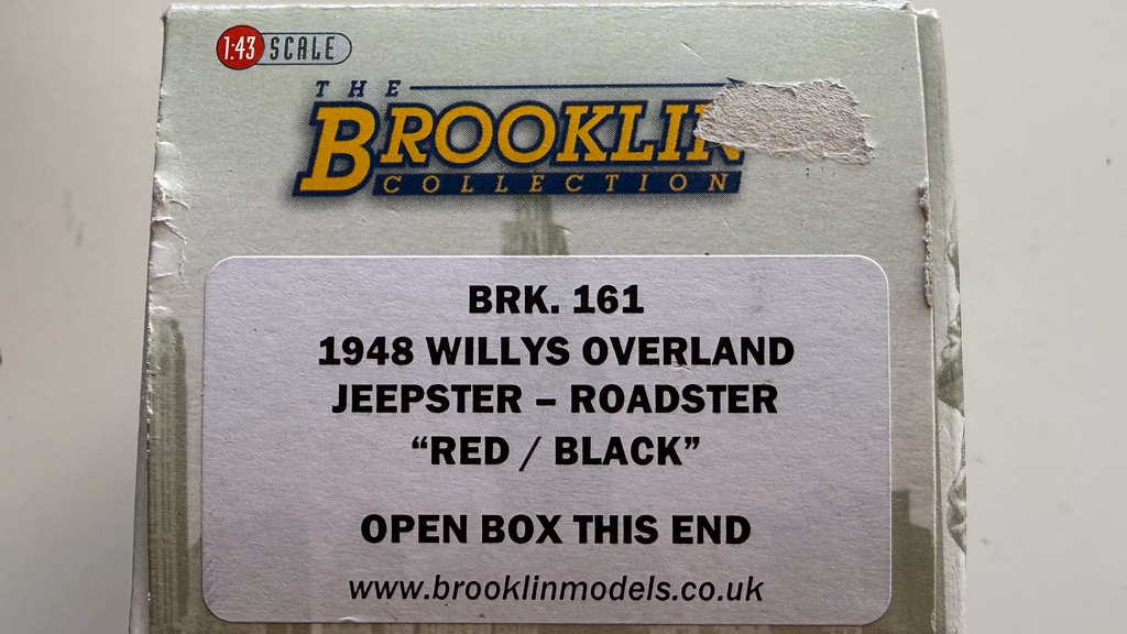 Willys Overland Jeepster - Roadster 1948 Rouge/Noir Ref BRK161