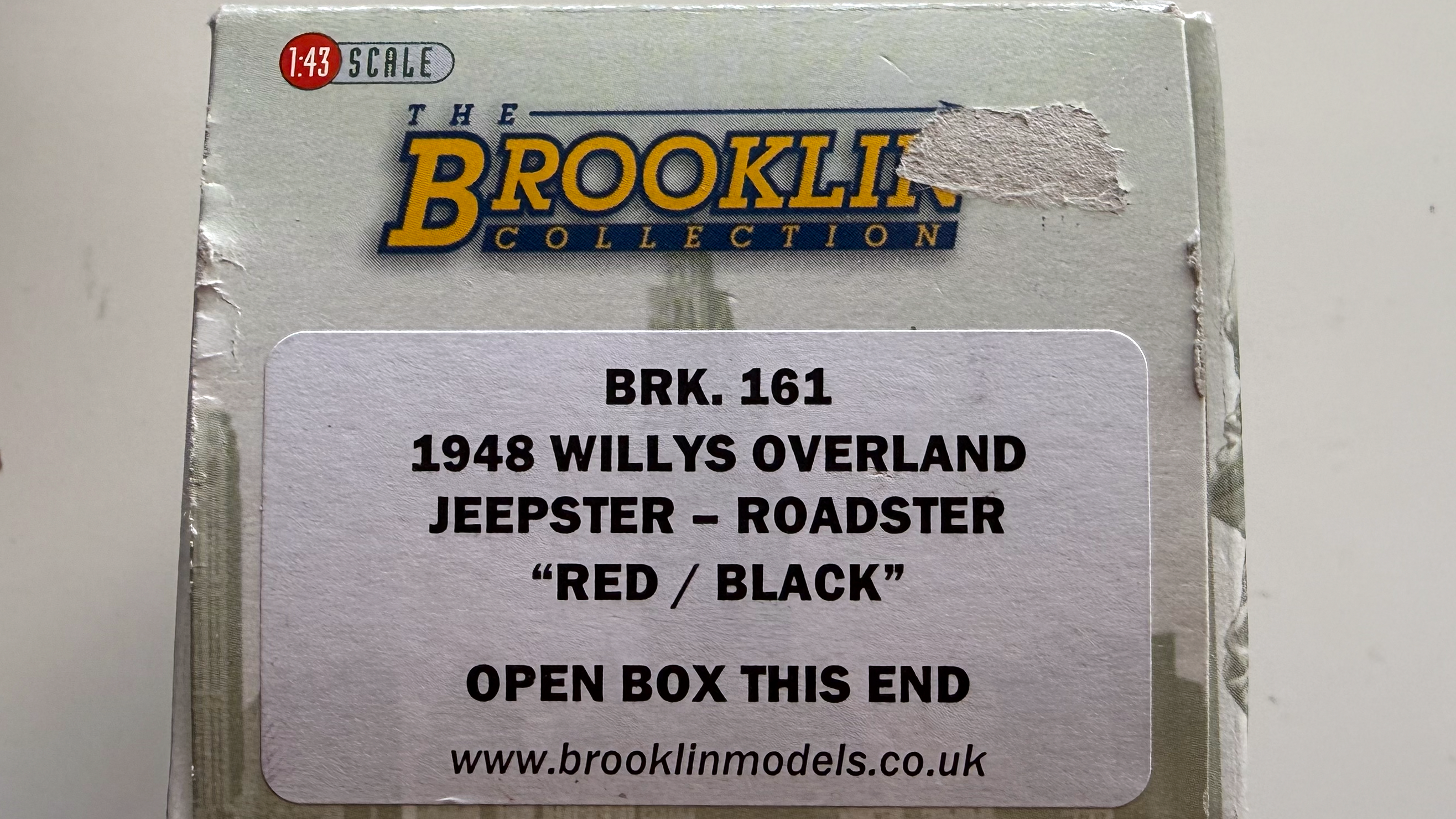 Willys Overland Jeepster - Roadster 1948 Rouge/Noir Ref BRK161