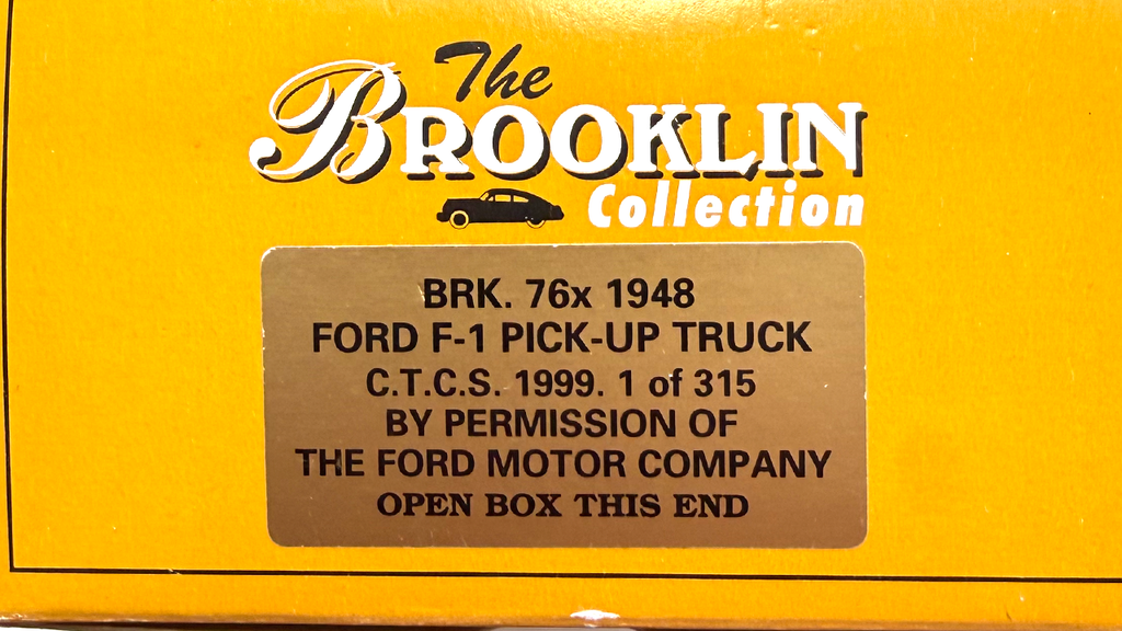 Ford F-1 Pick-up (C.T.C/S. 1999) avec benne porte-kayak 1948 Vert Edition limitée 315 exemplaires Ref BRK76x