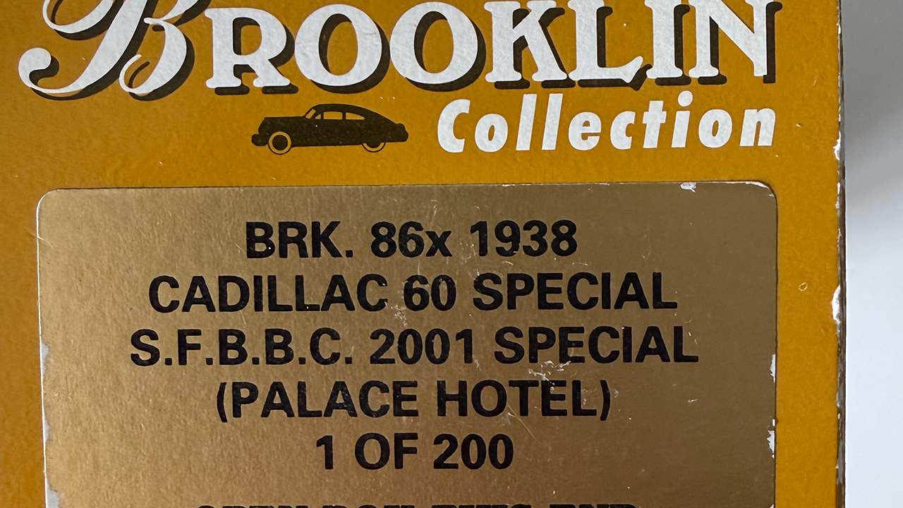 Cadillac 60 Special Palace Hotel (S.F.B.B.C. 2001) Edition limitée 200 exemplaires Raf BRK86x