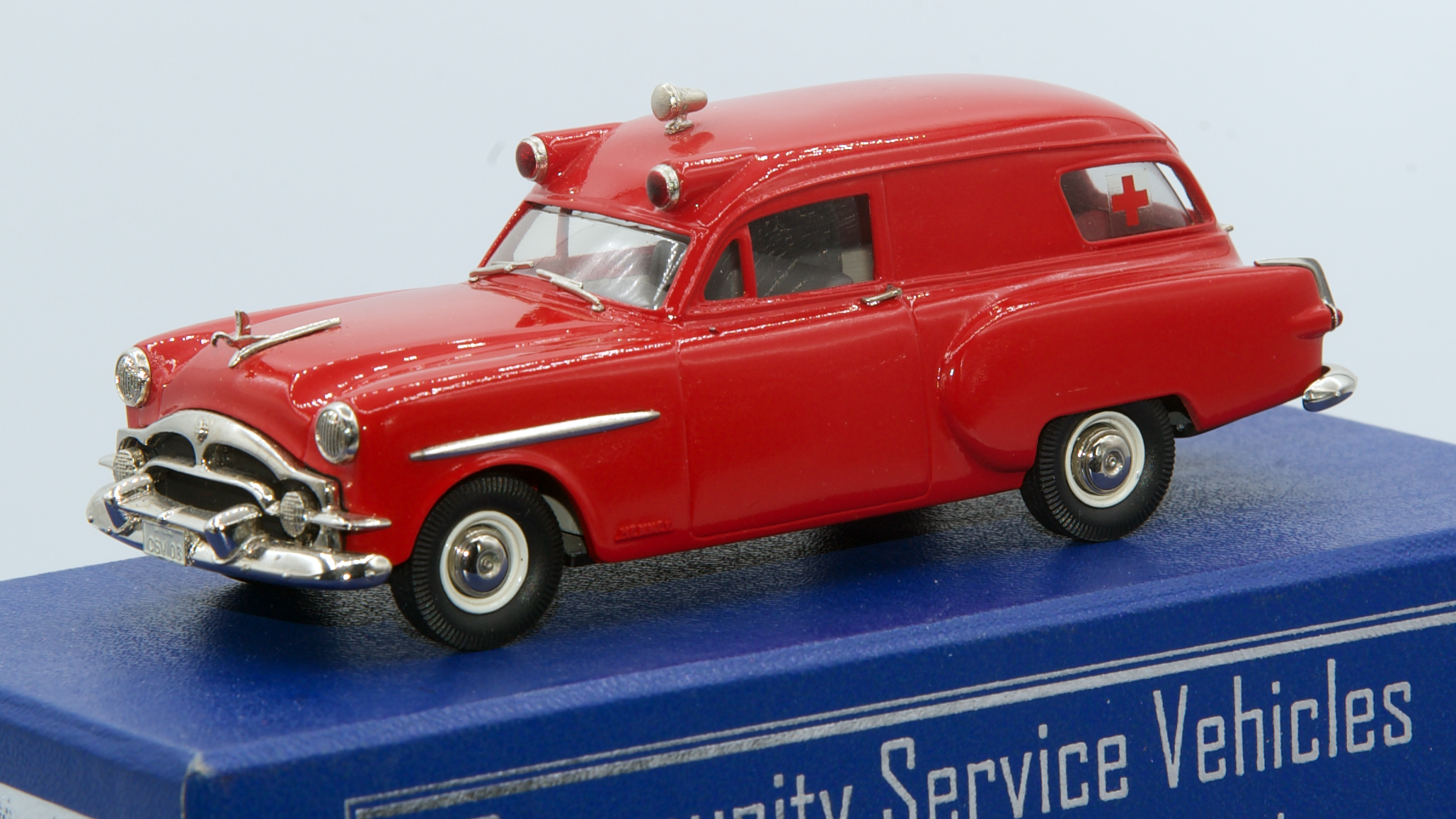 Packard-Henney Ballston Lake Ambulance 1949 Rouge Ref CSV09