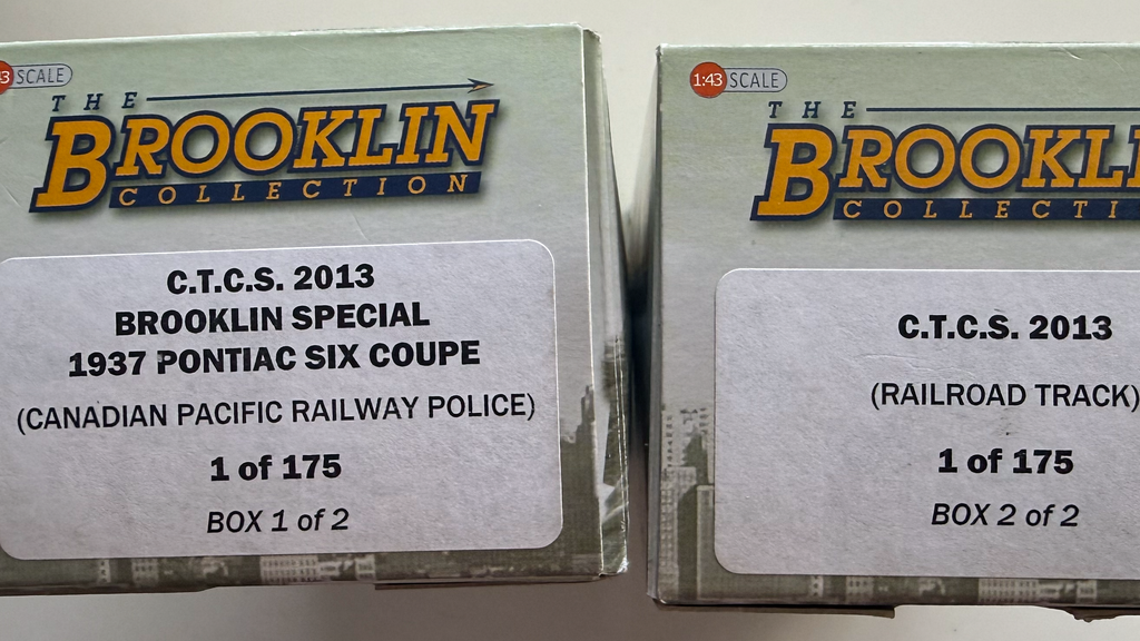Pontiac Six Coupe Canadian Pacific Railway Police 1937 Beige + Rail (Edition limlitée 175 exemplaires) CTCS 2013