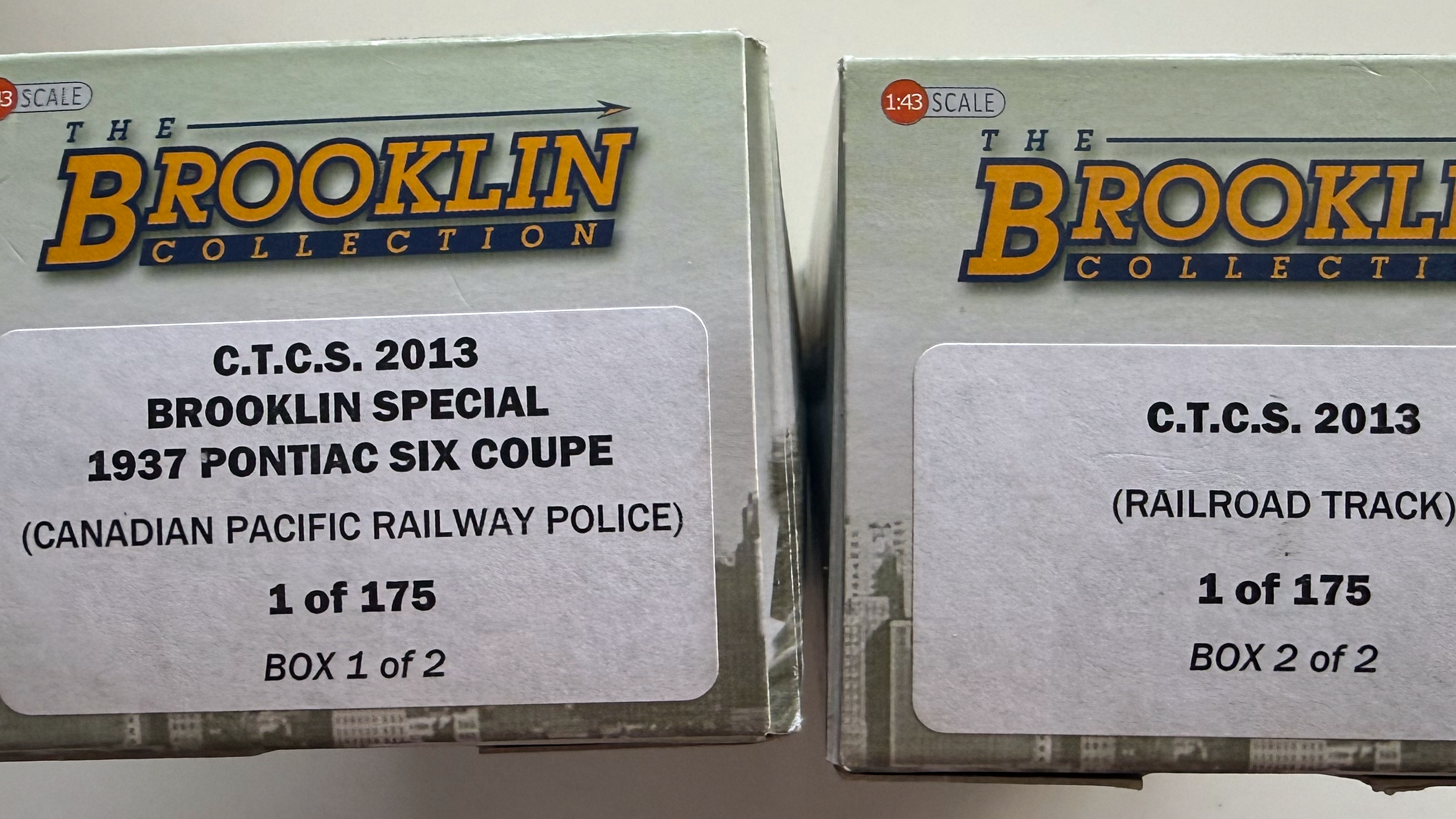 Pontiac Six Coupe Canadian Pacific Railway Police 1937 Beige + Rail (Edition limlitée 175 exemplaires) CTCS 2013