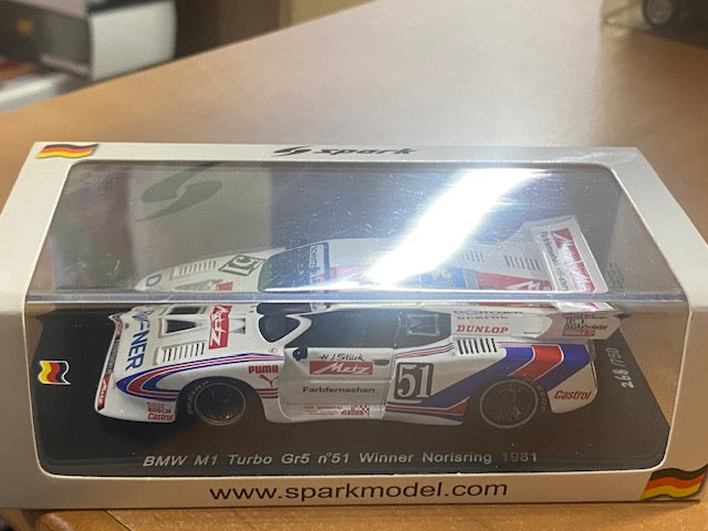 BMW M1 Turbo Gr5 Winner Norisring 1981 #51 Hans-Joachim Stuck Ref SG014-11 Mars 2026