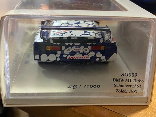 BMW M1 Turbo Schnitzer #51 Zolder 1981 H.J. Stuck Ed Limitée 487/1000 Ref SG009- 12Mars 2026