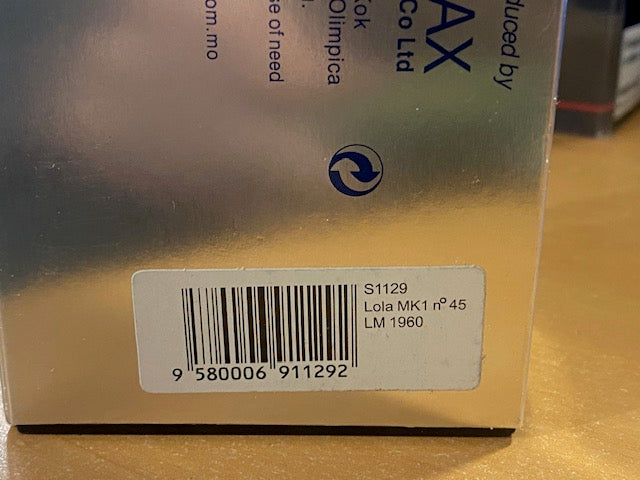 RARE Lola MK1 #45 Le Mans 1960 - C.VOEGELE-PASHDOWN