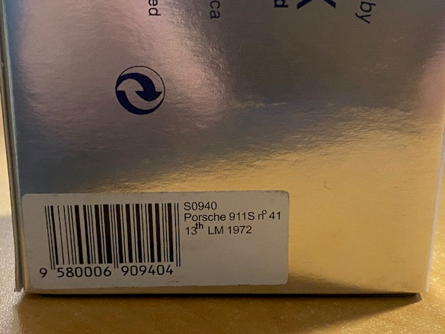 Porsche 911 S # 41  13th Le Mans 1972 Keyser - Barth - Garant