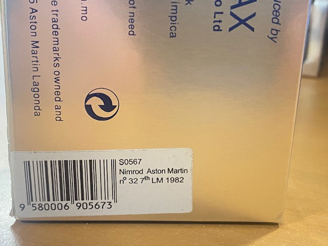 RARE Nimrod Aston Martin #32 -7th Le Mans 1982 -R. Mallock,S.Phillips M.Salmon