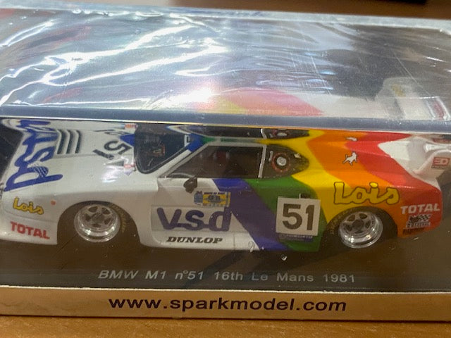 BMW M1 #51 19th Le Mans 1981 -  Philippe Alliot  Bernard Darniche  Johnny Cecotto Ref S1581