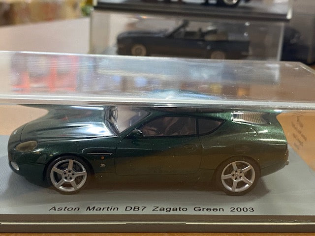 ASTON MARTIN DB7 Zagato Vert 2003 Ref S0375  ( SANS CARTONNAGE )