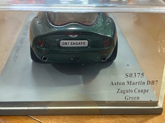 ASTON MARTIN DB7 Zagato Vert 2003 Ref S0375  ( SANS CARTONNAGE )