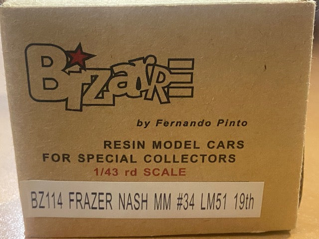 FRAZER NAASH MM #34 Le Mans 1951- 19th- Richard Stoop  Peter Wilson Ref BZ114