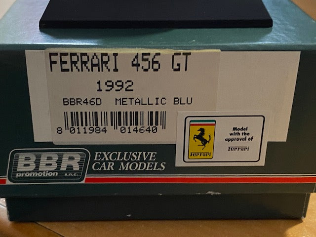 RARE FERRARI 456 GT 1992l Métallic Blue Ref BBR 460