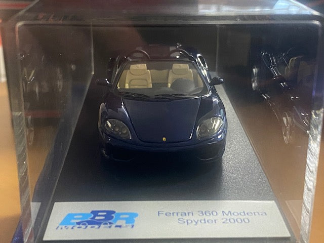 RARE Ferrari 360 Modena Spyder 2000 Blue Mica Ref BBR136A