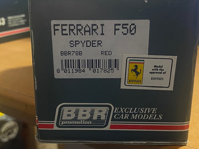 RARE FERRARI F50 SPYDER 1995 Rouge Ref BBR788