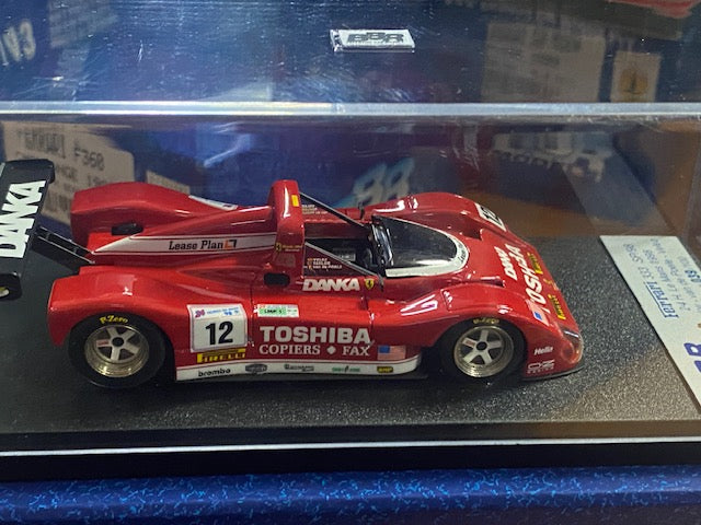 RARE FERRARI 333 SP/98 #12 Le Mans 1998 Ed.N° 039/100 -8rd-  Wayne Taylor  Eric van de Poele  Fermín Vélez   Ref BG161