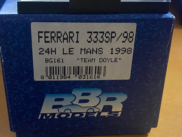 RARE FERRARI 333 SP/98 #12 Le Mans 1998 Ed.N° 039/100 -8rd-  Wayne Taylor  Eric van de Poele  Fermín Vélez   Ref BG161