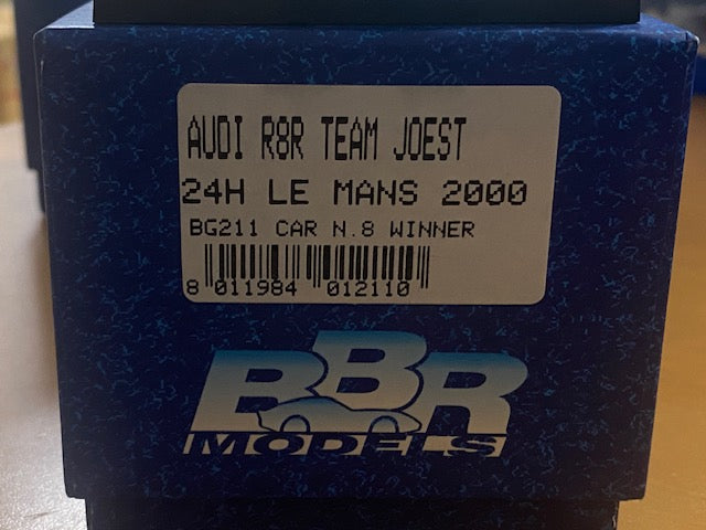 RARE AUDI R8R #1  Winner Le Mans 2000 Ed.N° 021/200 - Frank Biela  Tom Kristensen  Emanuele Pirro -Ref BG211