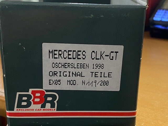 RARE MERCEDES CLK-GT Oschesleben 1998 #11 ORIGINAL TEILE Ed. N° 119/200 Ref EX05