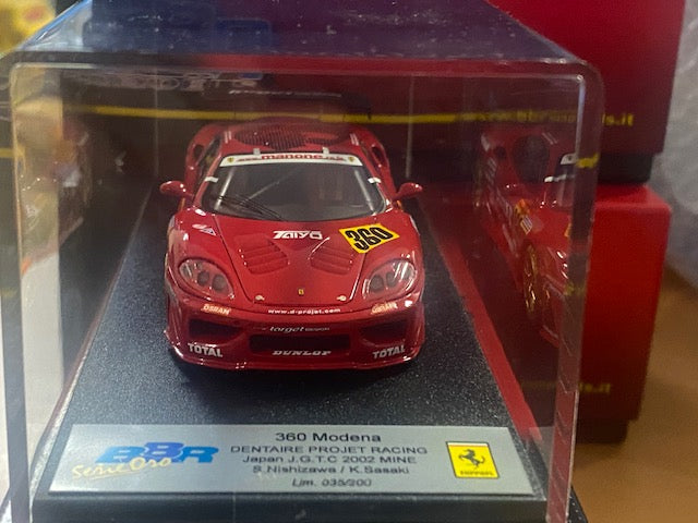 RARE FERRARI 360 Mdena DENTAIRE PROJET RACING Japan J.C.T.C 2002 MINE #360 -S.Nishzawa-K.Sasaki  Ed. N°035/200 RefBG247