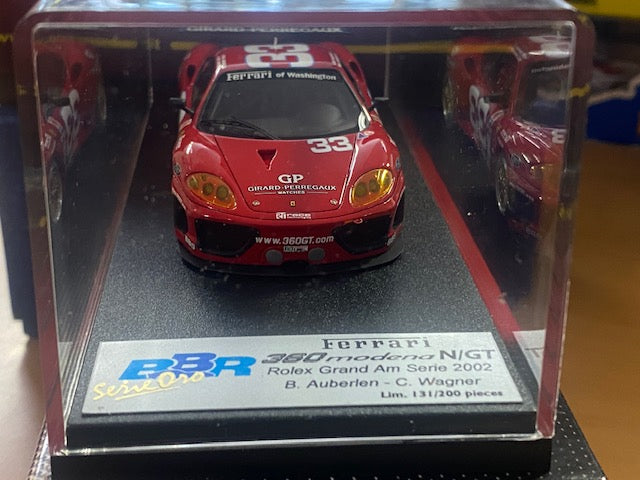 RARE FERRARI 360 modena N/GT Rolex Grand Am Serie 2002 #33 - BAuberlen-C.Wagner Lim.131/200 pcs Ref BG240