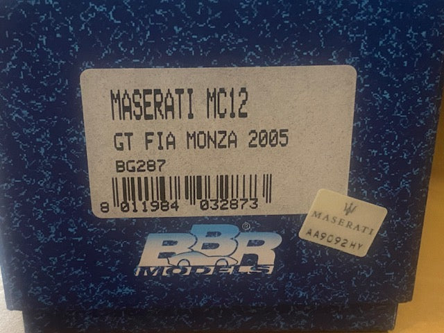 RARE MASERATI MC12 GT FIA MONZA 2005 - Ed. N° 117/300 Ref BG287