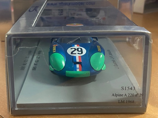 TRES RARE ALPINE A220 #29 LeMans 1968 - Jean Guichet  Jean-Pierre Jabouille -Ref S1543