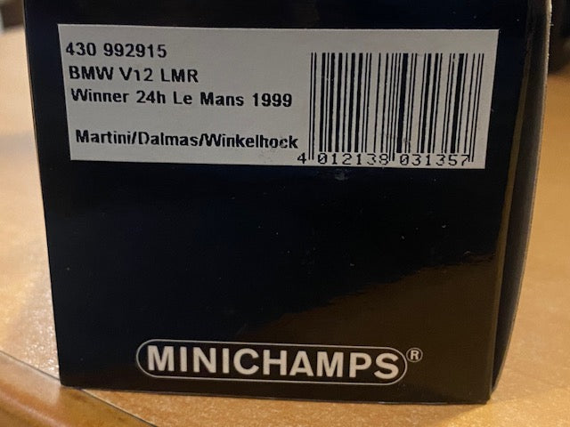 BMW V12 LMR 315 Winner Le Mans 1999 -Martini/Dalmas/Winkelhock Ref 430 992 915