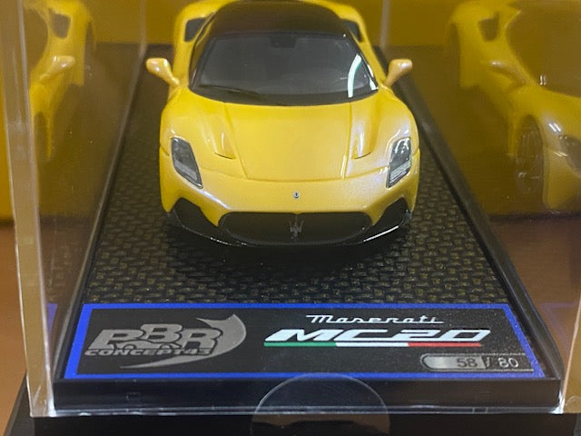 RARE Maserati MC 20 Giallo Genio 2020 Ref BBRC251D