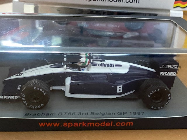 BRABHAM BT56 # 8 3ème GP Belgique 1987 - Andrea de Cesaris Ref S7107