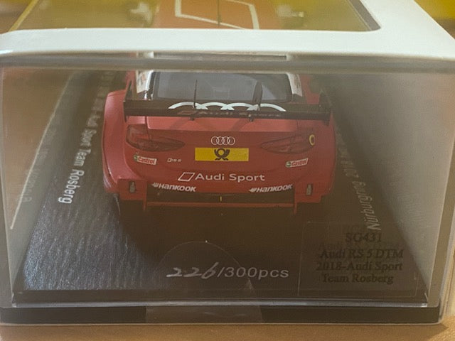 RARE Audi RS5 René Rast #33 Team Rosberg Vainqueur DTM Nürburgring Ed. Limitée 226/300 Pcs 2018 Ref SG431